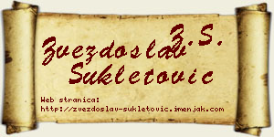 Zvezdoslav Šukletović vizit kartica